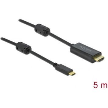 DeLock Cable HDMI male - USB-C male 5m Μαύρο