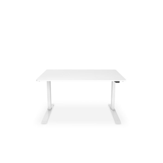 Ηλεκτρικό Γραφείο Ξύλινο White με Μεταλλικά Πόδια & Ρυθμιζόμενο Ύψος 120x60x73εκ.