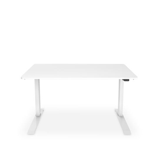 Ηλεκτρικό Γραφείο Ξύλινο White με Μεταλλικά Πόδια & Ρυθμιζόμενο Ύψος 120x60x73εκ.