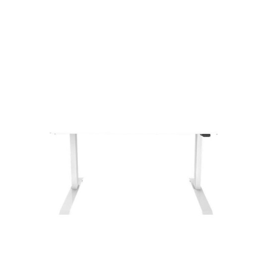 Ηλεκτρικό Γραφείο Ξύλινο White με Μεταλλικά Πόδια & Ρυθμιζόμενο Ύψος 120x60x73εκ.