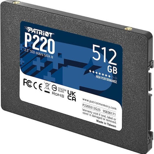 Patriot P220 SSD 512GB 2.5'' SATA III