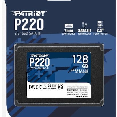 Patriot P220 SSD 128GB 2.5'' SATA III