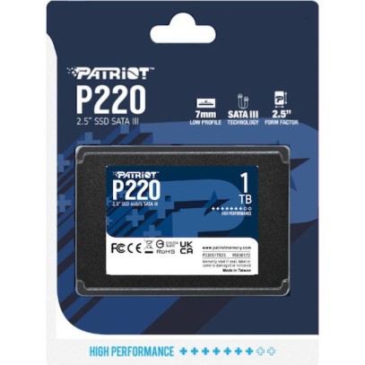 Patriot P220 SSD 1TB 2.5'' SATA III