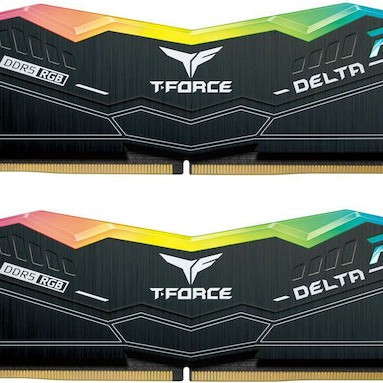 TeamGroup T-Force Delta RGB DDR5 32GB RAM με 2x16GB Modules και Ταχύτητα 7800 για Desktop