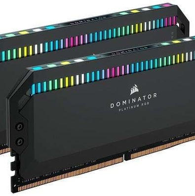 Corsair Dominator Platinum RGB DDR5 32GB RAM με 2x16GB Modules και Ταχύτητα 6400 για Desktop
