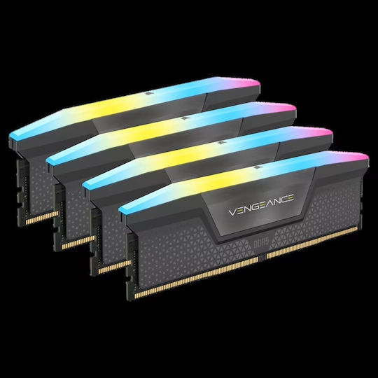 Corsair Vengeance RGB DDR5 64GB RAM με 4x16GB Modules και Ταχύτητα 5600 για Desktop