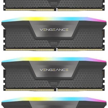 Corsair Vengeance RGB DDR5 64GB RAM με 4x16GB Modules και Ταχύτητα 5600 για Desktop