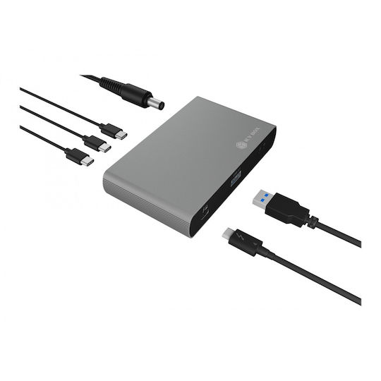 Icy Box Thunderbolt 4 Docking Station με 4K PD και σύνδεση 2 Οθονών Μαύρο (IB-HUB801-TB4)