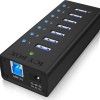 Icy Box USB 3.0 Hub 7 Θυρών με σύνδεση USB-A και Εξωτερική Παροχή Ρεύματος