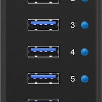 Icy Box USB 3.0 Hub 7 Θυρών με σύνδεση USB-A και Εξωτερική Παροχή Ρεύματος