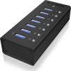 Icy Box USB 3.0 Hub 7 Θυρών με σύνδεση USB-A και Εξωτερική Παροχή Ρεύματος