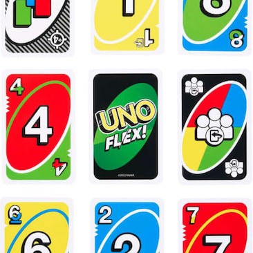 Επιτραπέζιο Παιχνίδι Uno Flex για 2-8 Παίκτες 7+ Ετών (EN) Mattel