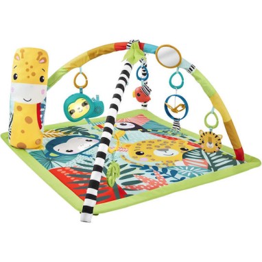 Fisher Price Γυμναστήριο Δραστηριοτήτων Rainforest με Μουσική Πολύχρωμο για Νεογέννητα (MxΠ) 82x76.9cm