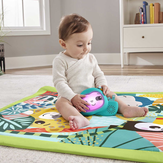 Fisher Price Γυμναστήριο Δραστηριοτήτων Rainforest με Μουσική Πολύχρωμο για Νεογέννητα (MxΠ) 82x76.9cm