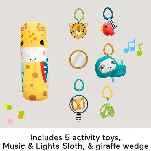 Fisher Price Γυμναστήριο Δραστηριοτήτων Rainforest με Μουσική Πολύχρωμο για Νεογέννητα (MxΠ) 82x76.9cm