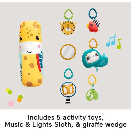 Fisher Price Γυμναστήριο Δραστηριοτήτων Rainforest με Μουσική Πολύχρωμο για Νεογέννητα (MxΠ) 82x76.9cm