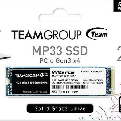 TeamGroup MP33 SSD 2TB M.2 NVMe PCI Express 3.0 TM8FP6002T0C101