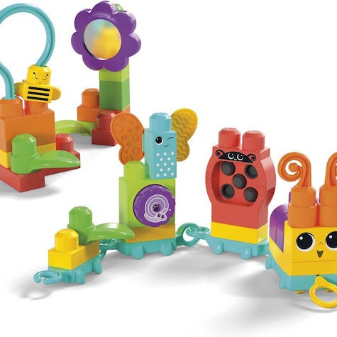 Mega Bloks Τουβλάκια Move & Groove Caterpillar για 1+ Έτους 30τμχ