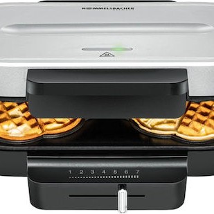 Rommelsbacher WA 1250 Βαφλιέρα για Βάφλες Καρδιά 2 Θέσεων 1250W