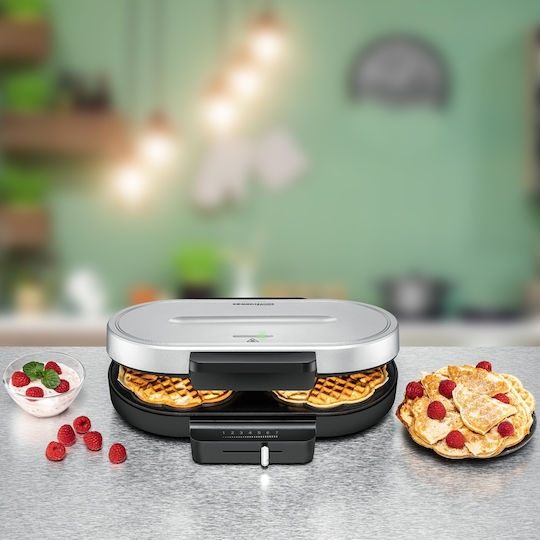 Rommelsbacher WA 1250 Βαφλιέρα για Βάφλες Καρδιά 2 Θέσεων 1250W