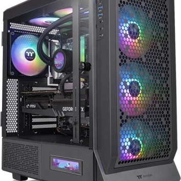 Thermaltake Ceres 500 TG Gaming Midi Tower Κουτί Υπολογιστή με Πλαϊνό Παράθυρο και RGB Φωτισμό Μαύρο
