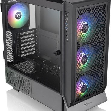 Thermaltake Ceres 500 TG Gaming Midi Tower Κουτί Υπολογιστή με Πλαϊνό Παράθυρο και RGB Φωτισμό Μαύρο