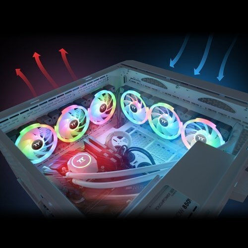 Thermaltake Swafan EX12 Set Case Fan 120mm με RGB Φωτισμό και Σύνδεση 9-Pin 3τμχ