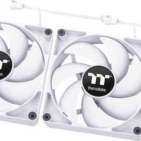 Thermaltake CT120 Case Fan με Λευκό Φωτισμό και Σύνδεση 4-Pin PWM 2τμχ Λευκό
