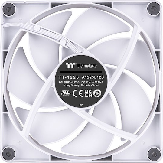 Thermaltake CT120 Case Fan με Λευκό Φωτισμό και Σύνδεση 4-Pin PWM 2τμχ Λευκό