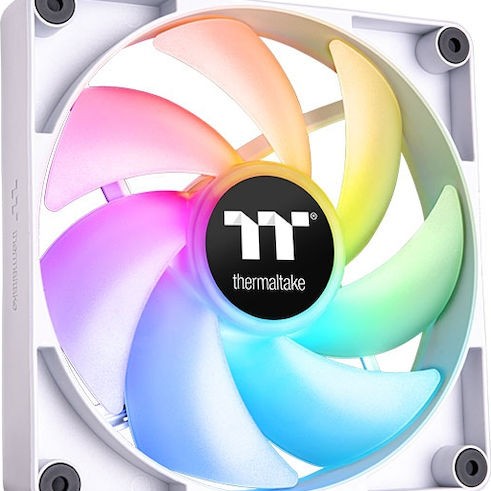Thermaltake CT120 Case Fan με ARGB Φωτισμό και Σύνδεση 3-Pin / 4-Pin PWM 2τμχ Λευκό