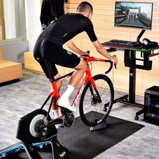 Ηλεκτρικό Γραφείο Gaming Ξύλινο Μαύρο με Μεταλλικά Πόδια, Ρυθμιζόμενο Ύψος & LED 80x50x72εκ.