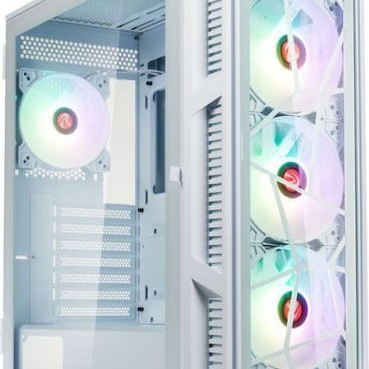 Raijintek Ponos Ultra TG4 Midi Tower Κουτί Υπολογιστή με Πλαϊνό Παράθυρο Coating White