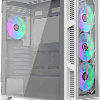 Raijintek Ponos Ultra TG4 Midi Tower Κουτί Υπολογιστή με Πλαϊνό Παράθυρο Coating White