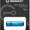 Kingston IronKey Vault Privacy 50 16GB USB 3.2 Stick με σύνδεση USB-C Μπλε