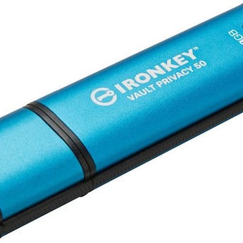 Kingston IronKey Vault Privacy 50 128GB USB 3.2 Stick με σύνδεση USB-C Μπλε