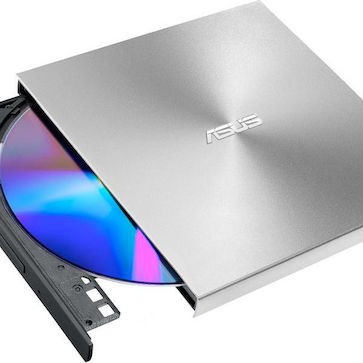 Asus ZenDrive U8M Εξωτερικός Οδηγός Εγγραφής/Ανάγνωσης CD/DVD για Desktop / Laptop Ασημί