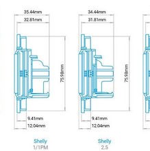 Shelly WS4 Χωνευτός Διακόπτης Τοίχου Wi-Fi Εντολών Τετραπλός χωρίς Πλαίσιο Λευκός