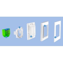 Shelly WS2 Χωνευτός Διακόπτης Τοίχου Wi-Fi Εντολών Διπλός χωρίς Πλαίσιο Μαύρος