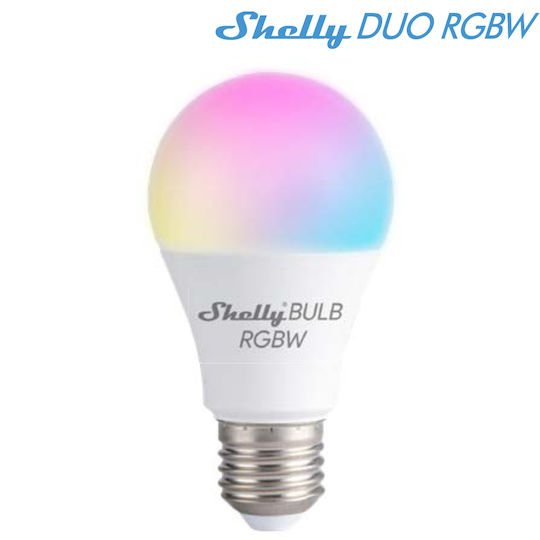 Shelly Duo Smart Λάμπα LED 9W για Ντουί E27 RGBW 800lm Dimmable