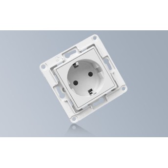 Shelly Wall Socket EU Μονή Χωνευτή Πρίζα Ρεύματος Λευκή