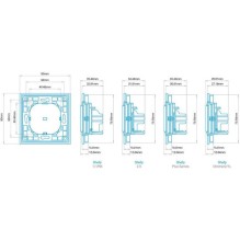 Shelly WS4 Χωνευτός Διακόπτης Τοίχου Wi-Fi Εντολών Τετραπλός χωρίς Πλαίσιο Μαύρος