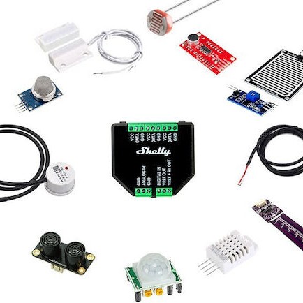 Shelly Plus Add-On Ενδιάμεσος Διακόπτης Μονάδα Επέκτασης Αισθητήρων