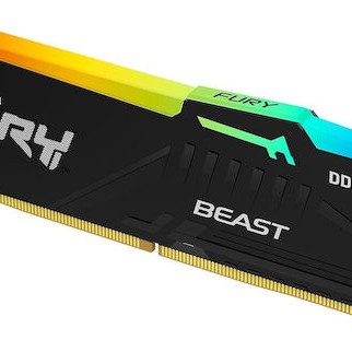 Kingston Fury Beast RGB DDR5 με Module 1x8GB και Ταχύτητα 6000 για Desktop