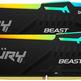 Kingston Fury Beast RGB DDR5 16GB RAM με 2x8GB Modules και Ταχύτητα 5600 για Desktop