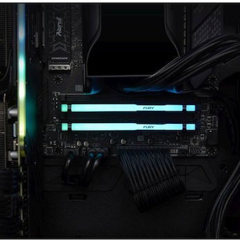 Kingston Fury Beast RGB DDR5 με Module 1x32GB και Ταχύτητα 6000 για Desktop