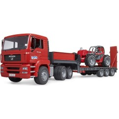 Bruder Φορτηγό Trailer and Manitou Telehandler για 3+ Ετών