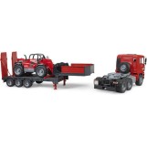 Bruder Φορτηγό Trailer and Manitou Telehandler για 3+ Ετών
