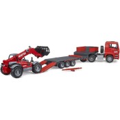 Bruder Φορτηγό Trailer and Manitou Telehandler για 3+ Ετών