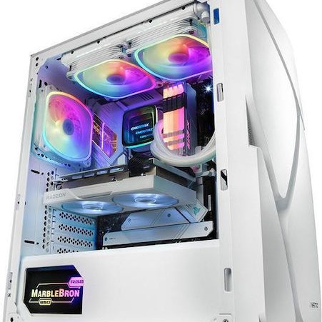 Enermax Aquafusion ADV Υδρόψυξη Επεξεργαστή Διπλού Ανεμιστήρα 120mm για Socket AM4/AM5/1700/1200/115x με RGB Φωτισμό Λευκή