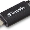 Verbatim Retractable 64GB USB 3.2 Stick με σύνδεση USB-C Μαύρο